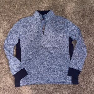 Never worn blue Merona fleece half zip size large